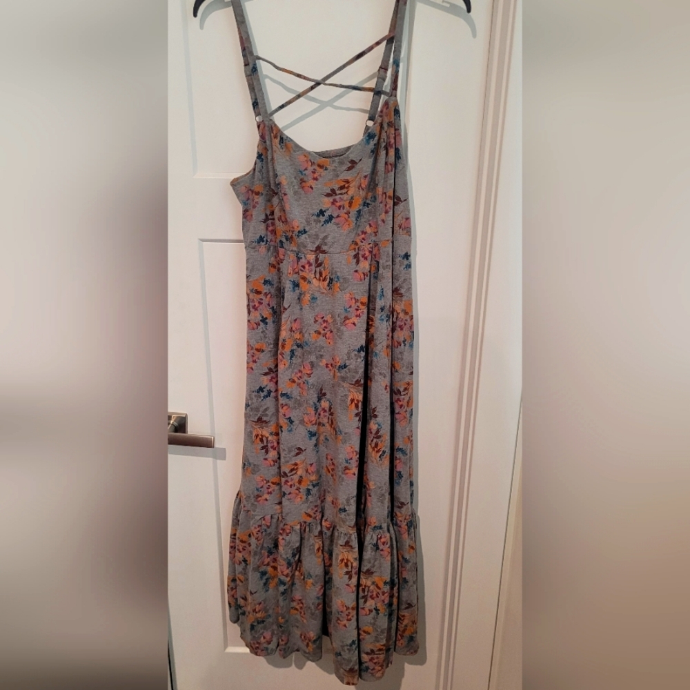 Torrid Grey Floral Dress